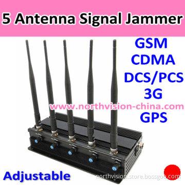 High Quality 5 Antenna GPS Signal Jammer